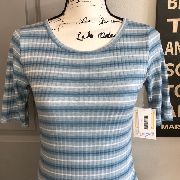 💕NWT Beautiful Striped Lularoe Julia Style Dress - Picture 6 of 15